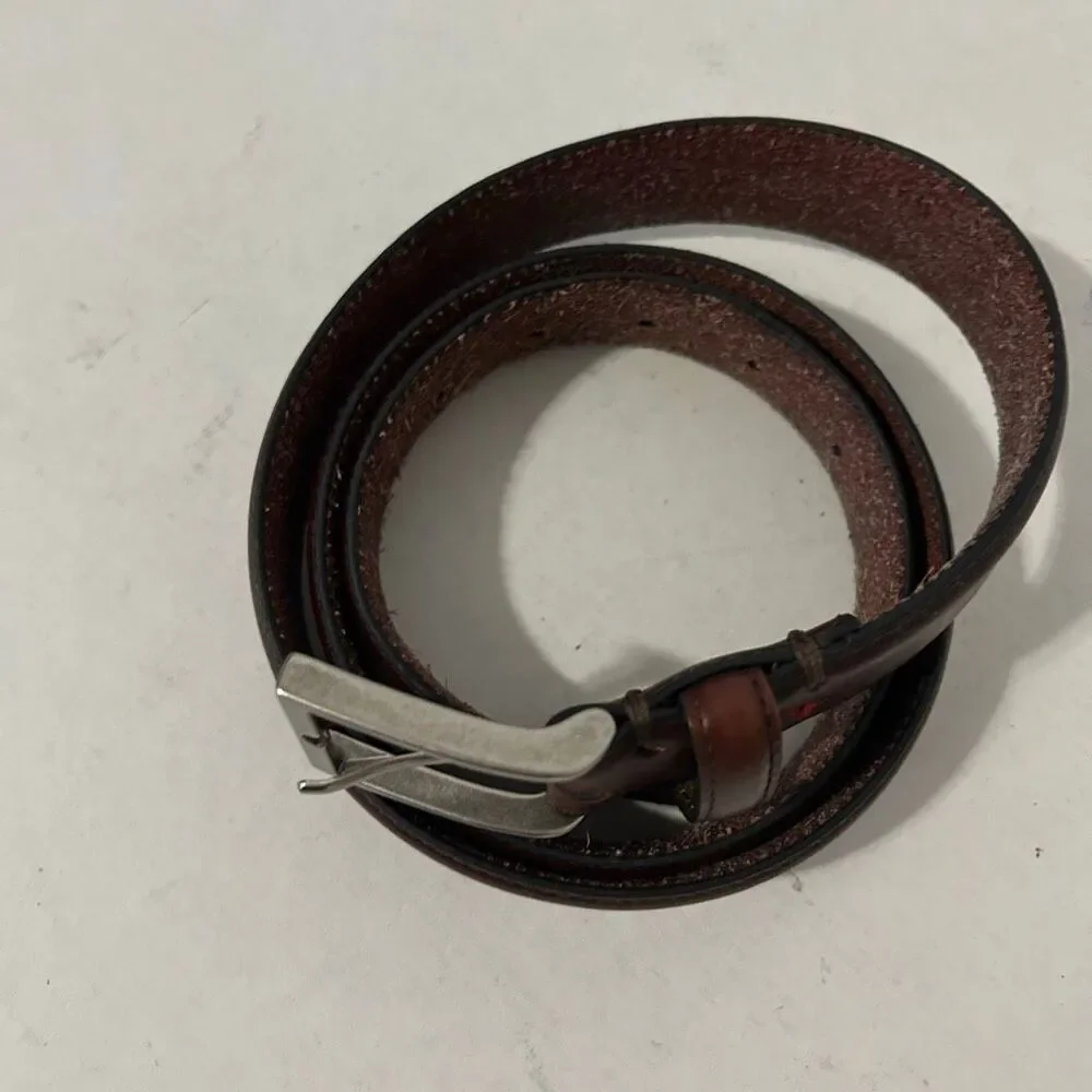 Damen+Hastings Brown Genuine Leather Dress Belt Men's Large 38-40” Classic